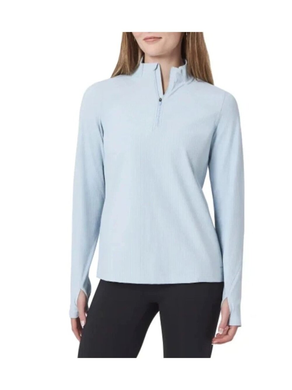 NWT Mondetta Women's XXL Performance Pullover Light Blue Long Sleeve ActiveShirt